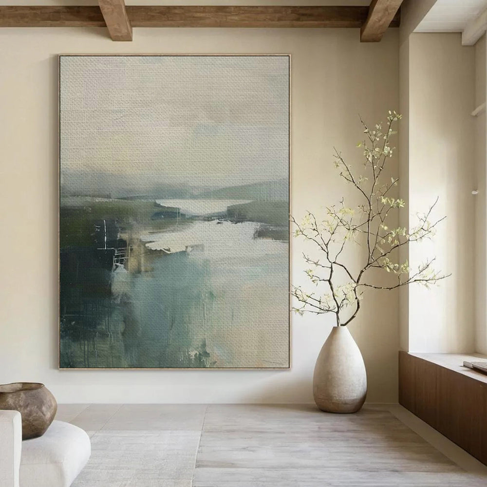 Original Hand-Painted Abstract Painting for Dining Room and Cottage Hallway DLZ1620