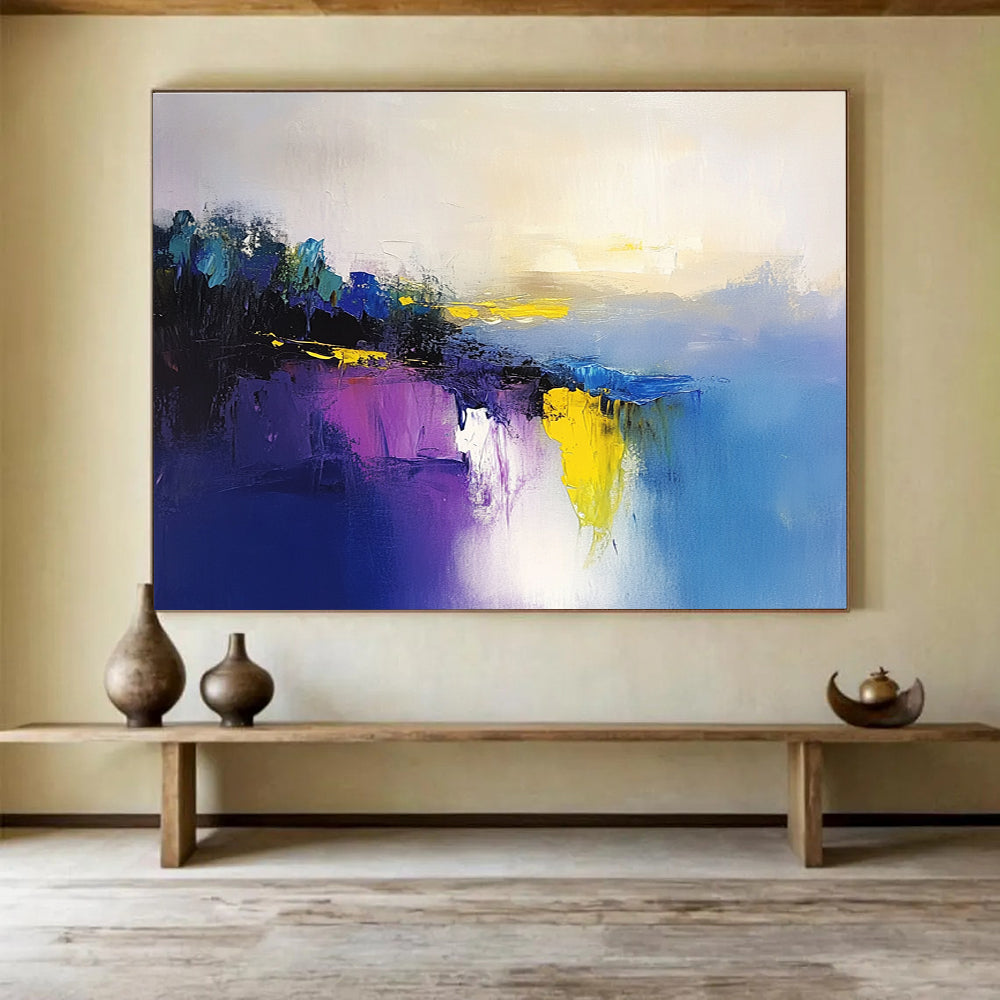 Colorful Lake Reflection Abstract Painting DYP475