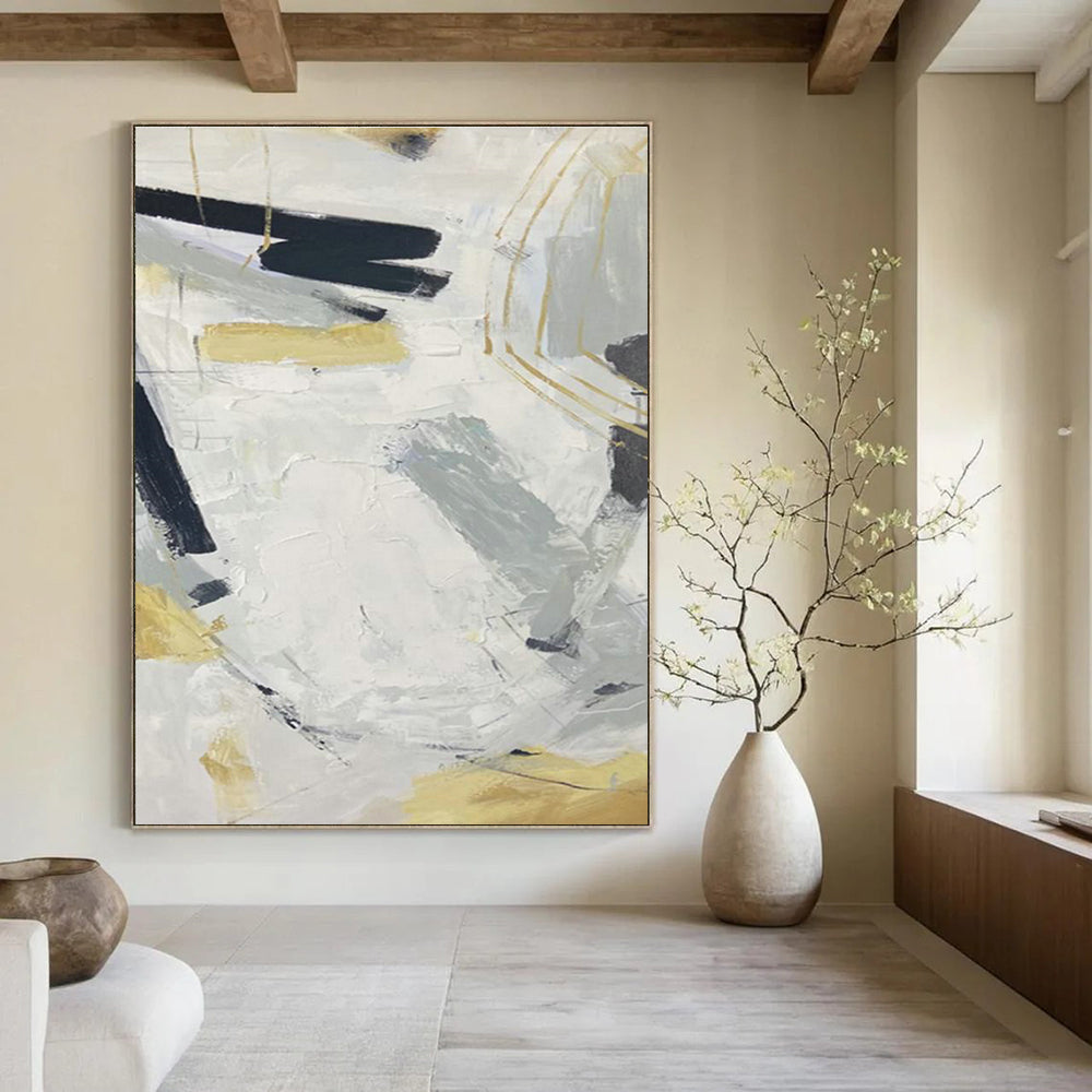 Hand-Painted Abstract Artwork for Cottage Living Room & Hallway DLZ2287