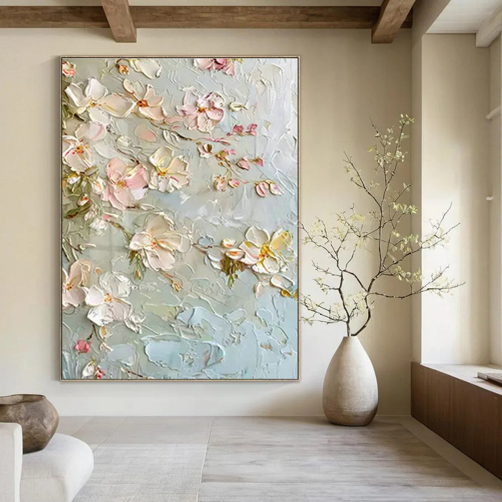 Hand - Painted Abstract Canvas Panels for Cottage Bedroom & Entryway DLZ1399