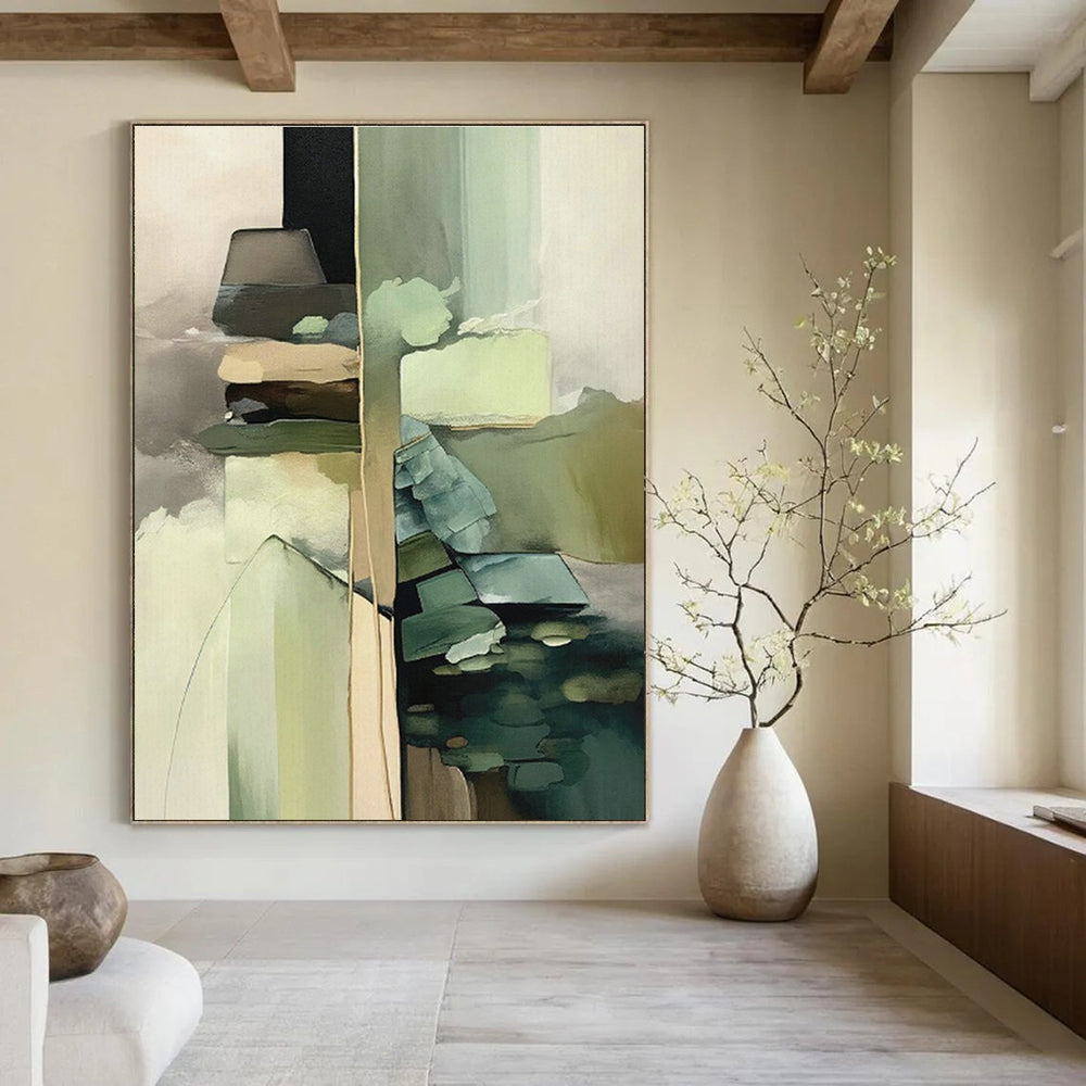 Handmade Abstract Art for Living Room and Cottage Hallway DLZ1623