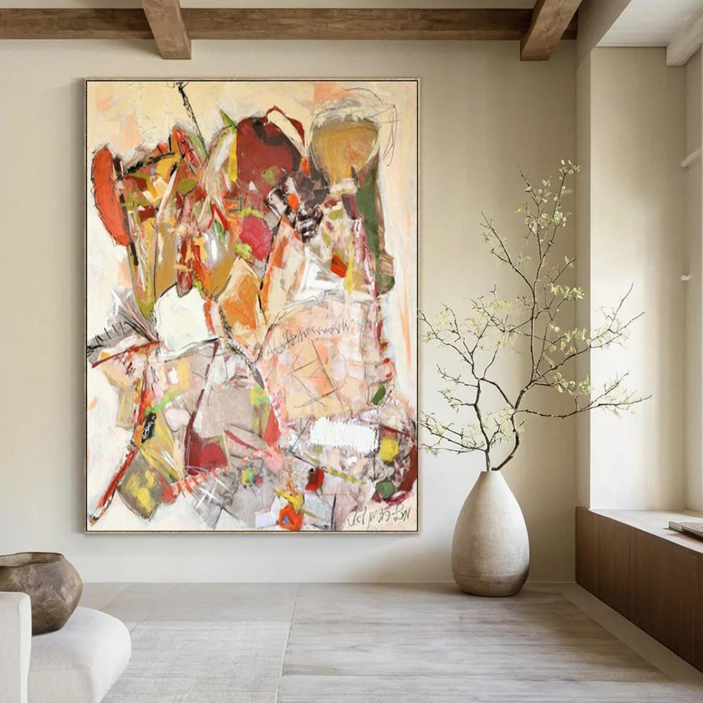 Vast Custom-Designed Handmade Abstract Canvas Art for Office & Bedroom DLZ2080