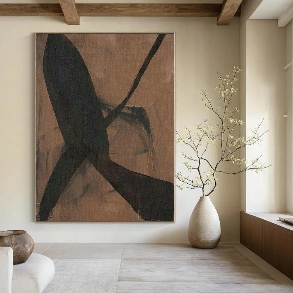 Oversized Handmade Abstract Painting for Bedroom & Dining Room DLZ1163