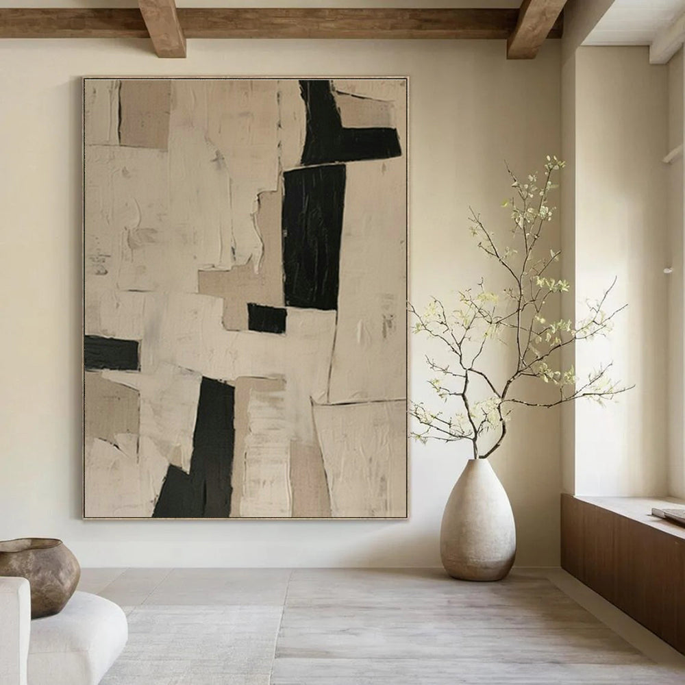 Large Customizable Hand-Painted Abstract Art for Hallway Coat Rack Wall and Living Room Entertainment Center Wall DLZ1852