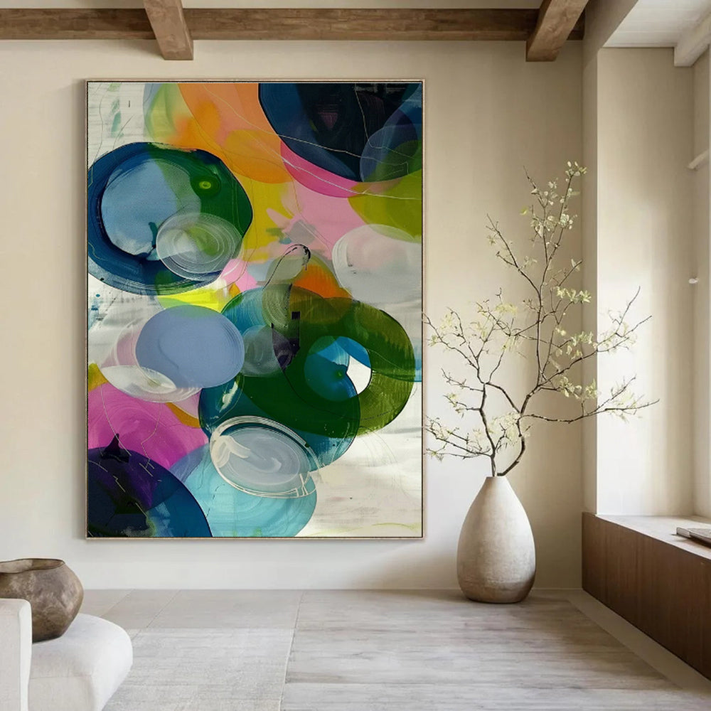 Bespoke Large-Scale Abstract Painting for Office & Hallway DLZ1006
