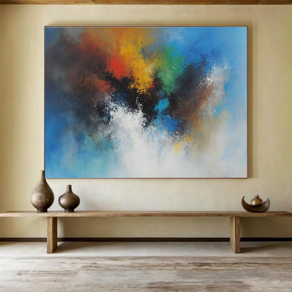 Color Burst Abstract Painting with Vibrant Hues DYP481
