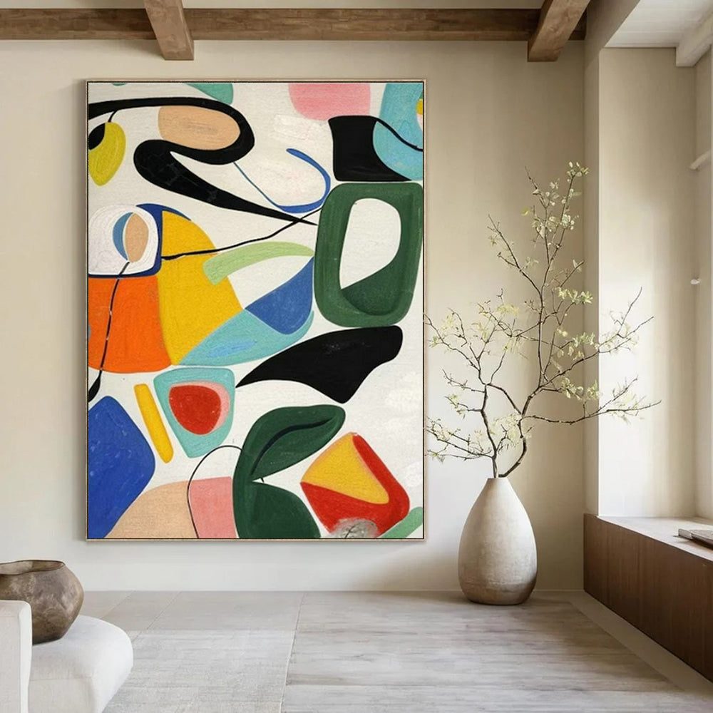 Customizable Handmade Abstract Canvas for Bedroom and Cottage Dining Room DLZ1469