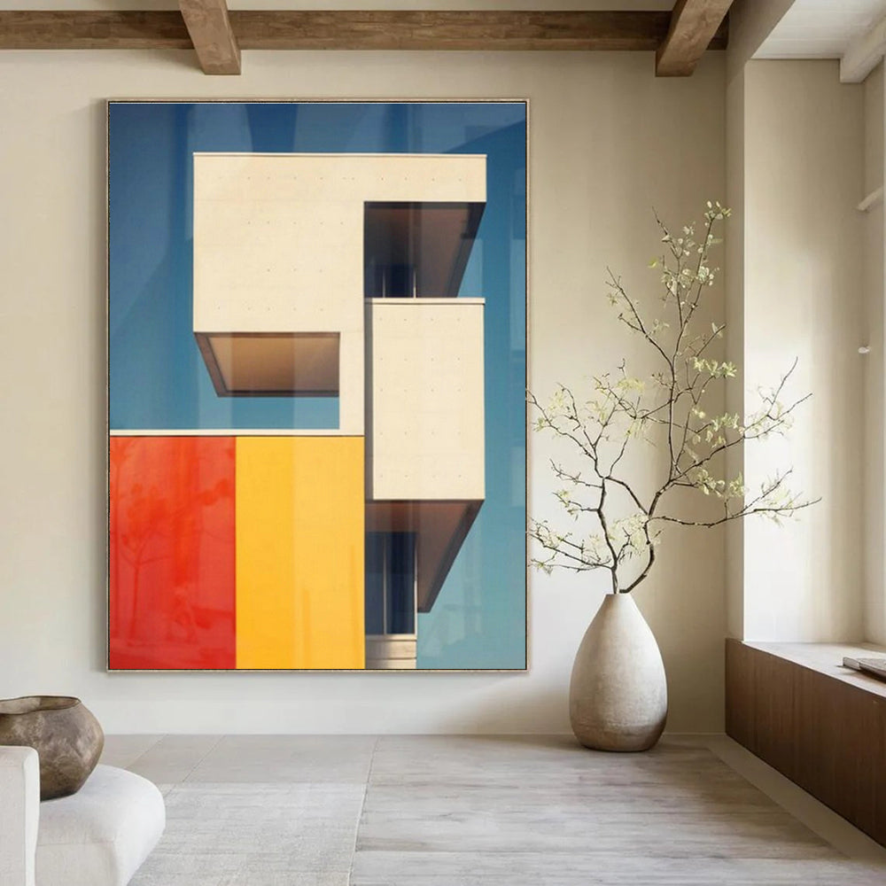 Oversized Custom Handmade Abstract Wall Decor for Cottage Office Meeting Nook Wall and Bedroom Reading Loft Wall DLZ1944