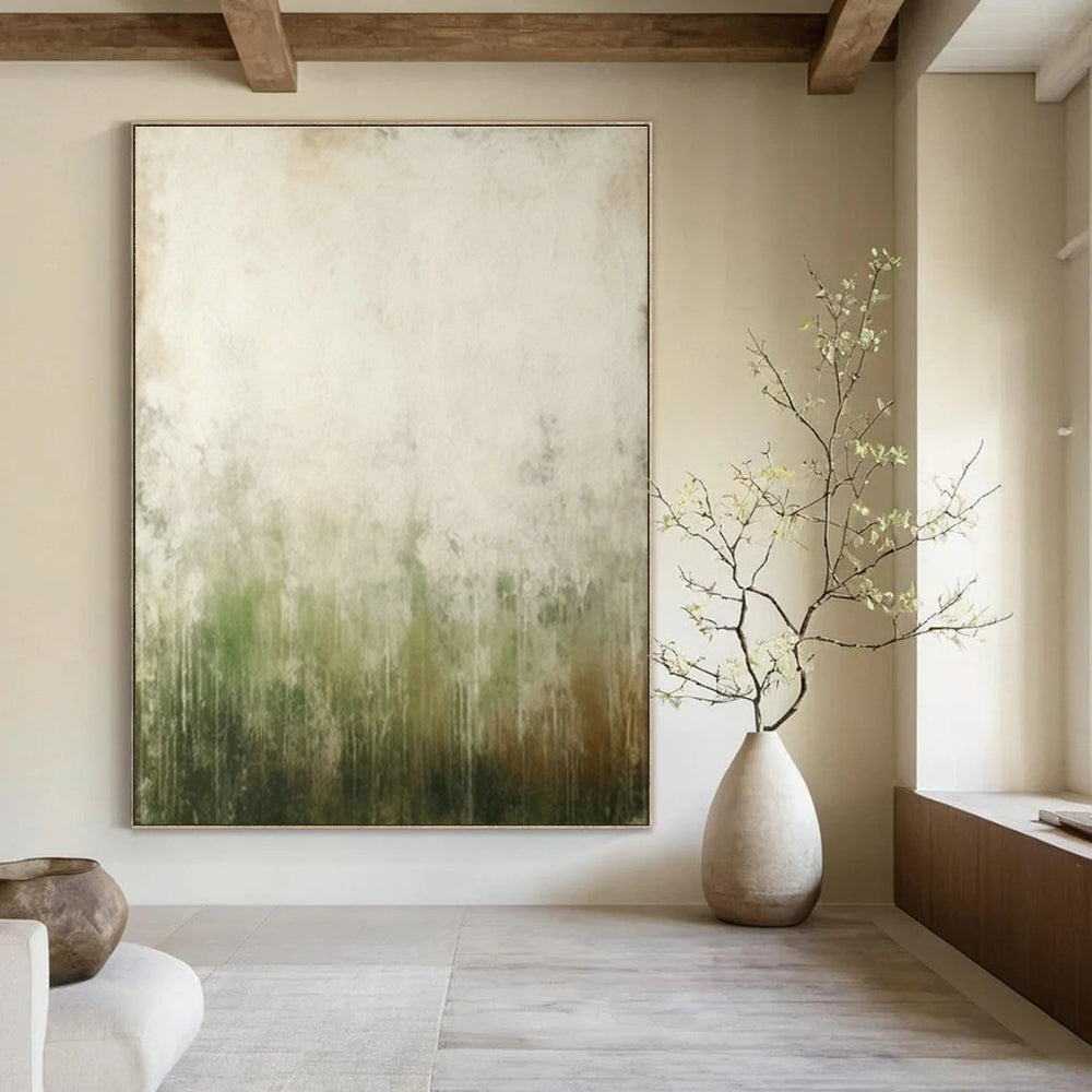 Custom Abstract Murals for Cottage Bedroom Window Treatments & Office Cubicle Divider Screens DLZ0847
