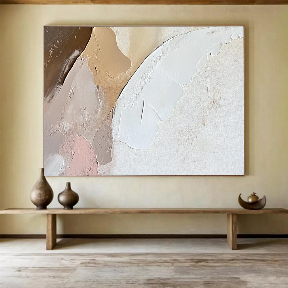 Pastel Textured Abstract Painting with Soft Color Layers DYP328