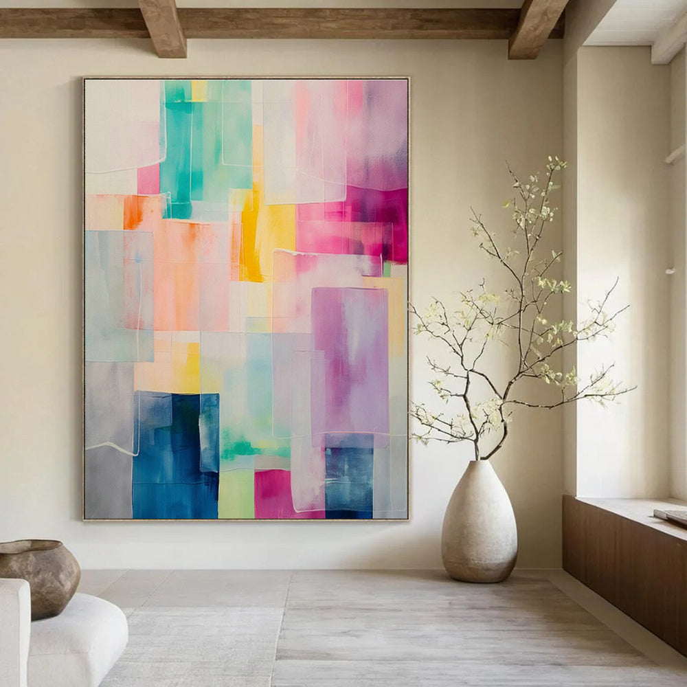 Colossal Custom-Fit Hand Painted Abstract Art for Bedroom & Entryway DLZ2086