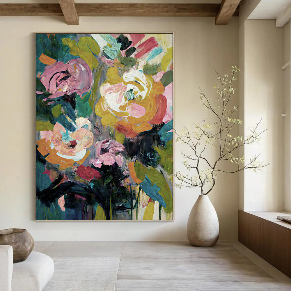 Custom - Designed Handcrafted Abstract Canvas for Bedroom & Entryway DLZ1362