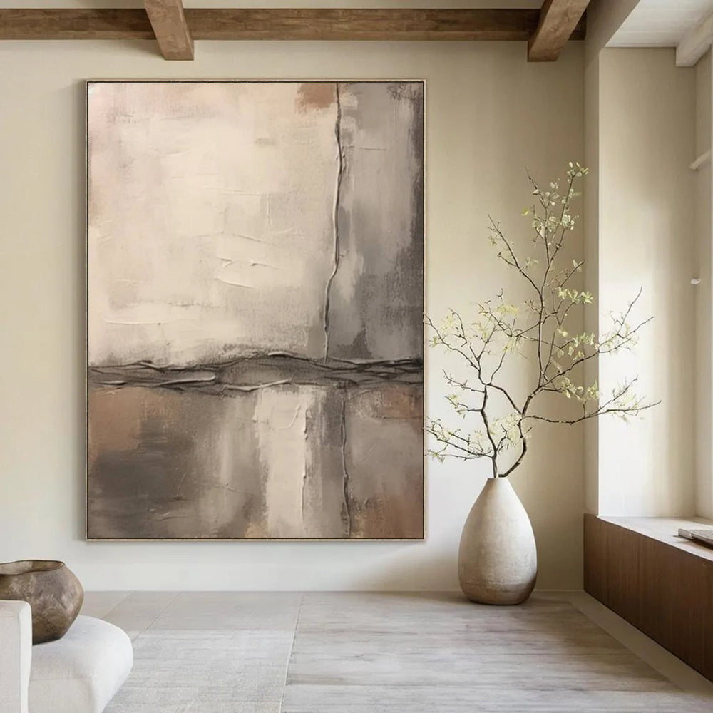 Earthy Tones Abstract Painting with Textured Layers ADGE443