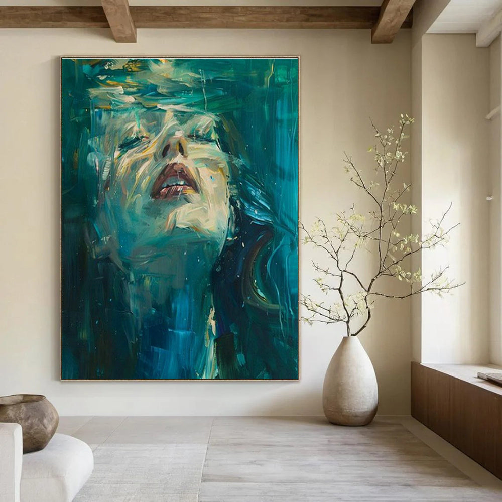Original Handmade Abstract Painting for Dining Room and Cottage Hallway DLZ1476