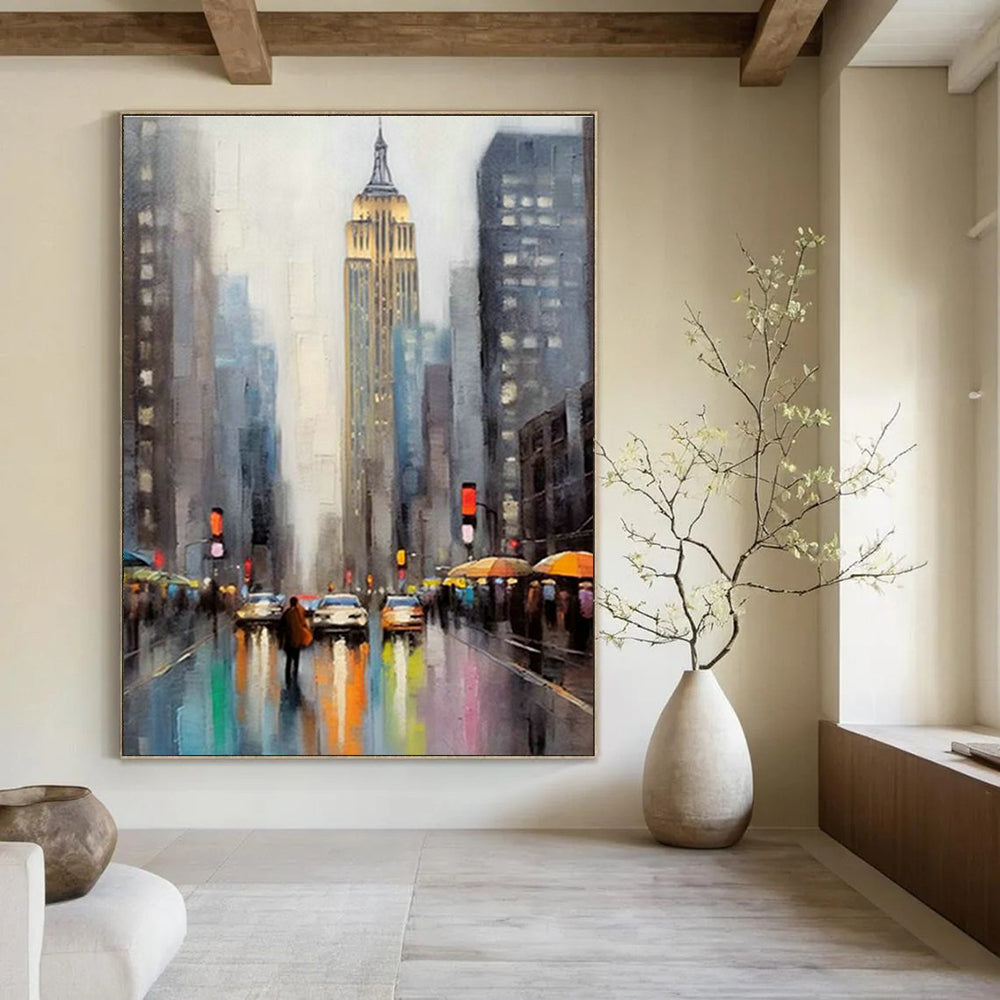 Customization of Extra - Large Hand - Painted Abstract Paintings for Entryway, Convey the Family Atmosphere DLZ0369