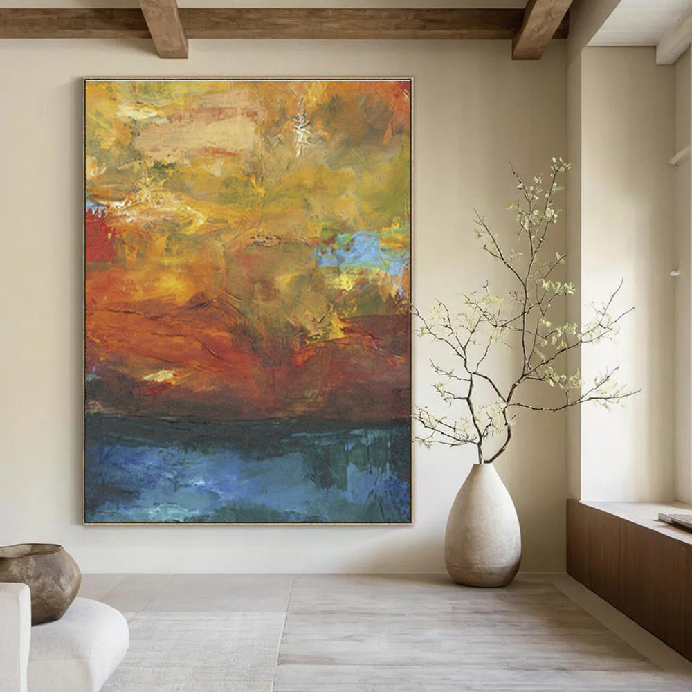 Large - Scale Hand - Painted Abstracts for Office and Dining Room DLZ0631