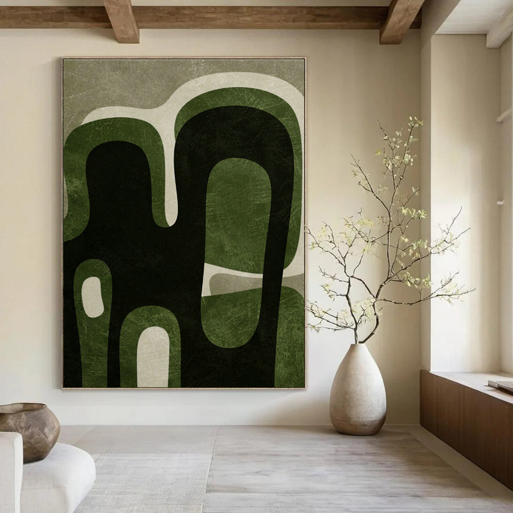 Hand - Painted Oversized Abstract Wall Collage for Hallway & Entryway DLZ1388