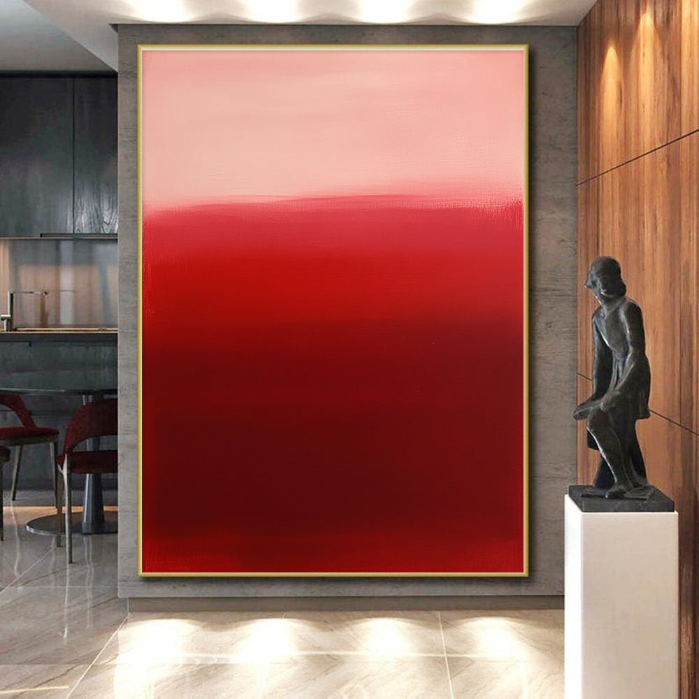 Red Gradient Abstract Painting with Smooth Transitions GER167