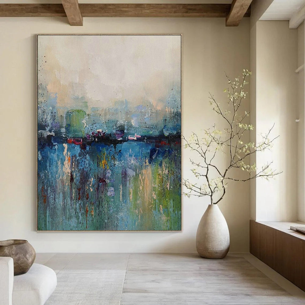 Big Hand Painted Abstract Art for Entryway & Office DLZ2024