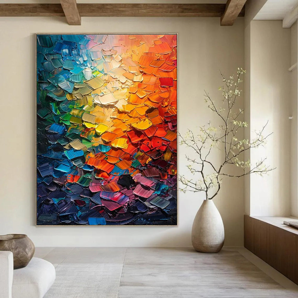 Large Custom Handmade Abstract Painting for Bedroom & Living Room DLZ2255