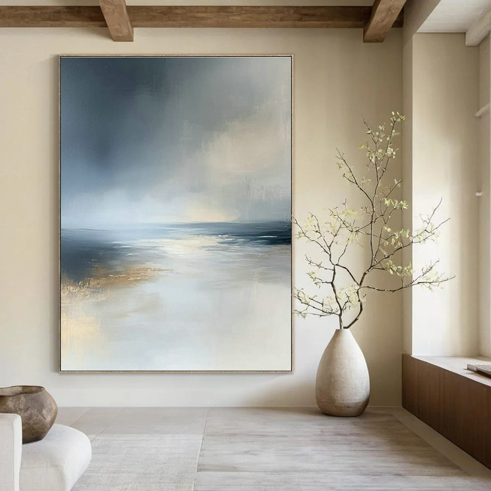 Oversized Custom Hand-Painted Abstract Art for Cottage Kitchen Pantry Wall and Bedroom Vanity Area DLZ1836