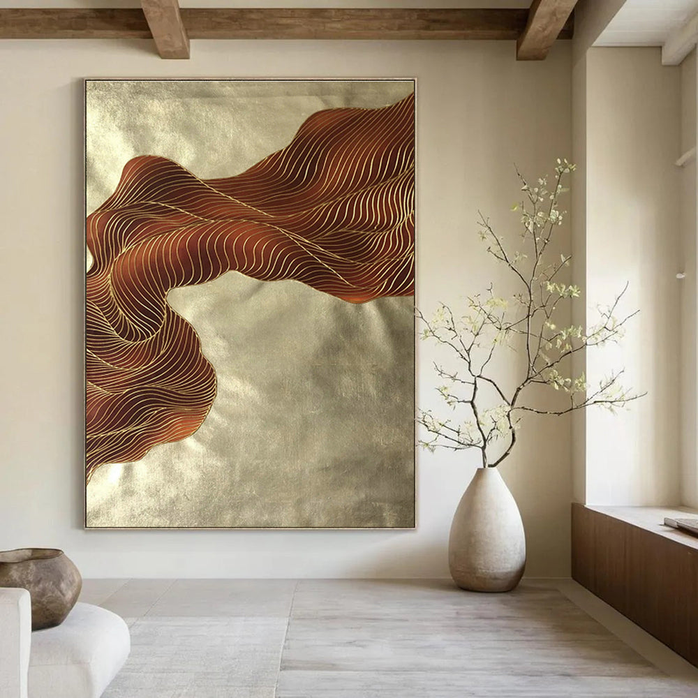Custom Hand - Painted Abstract Paintings for Office and Cottage Entryway DLZ0537