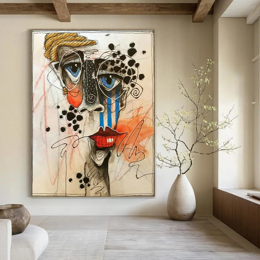 Large Custom Handmade Abstract Canvas for Office & Hallway DLZ2321