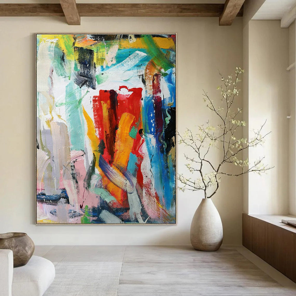 Hand - Painted Abstract Murals for Cottage Living Room and Entryway DLZ0770