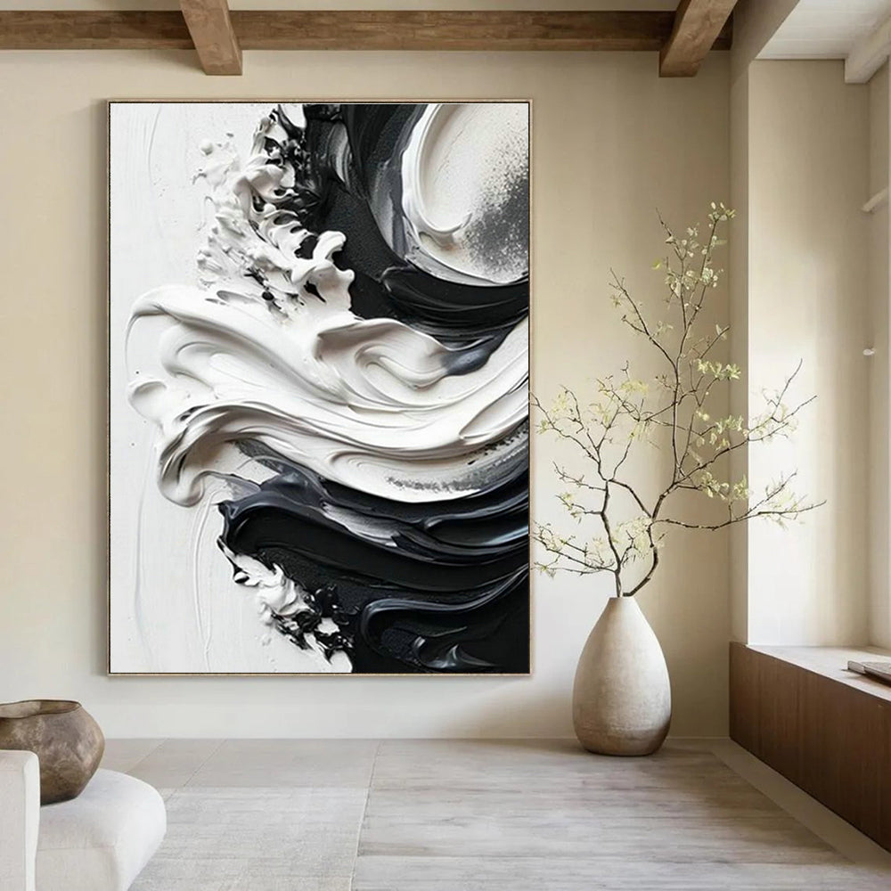 Extra - Large Custom Hand - Painted Abstract Painting for Bedroom, Create an Artistic Sleeping Space DLZ0371