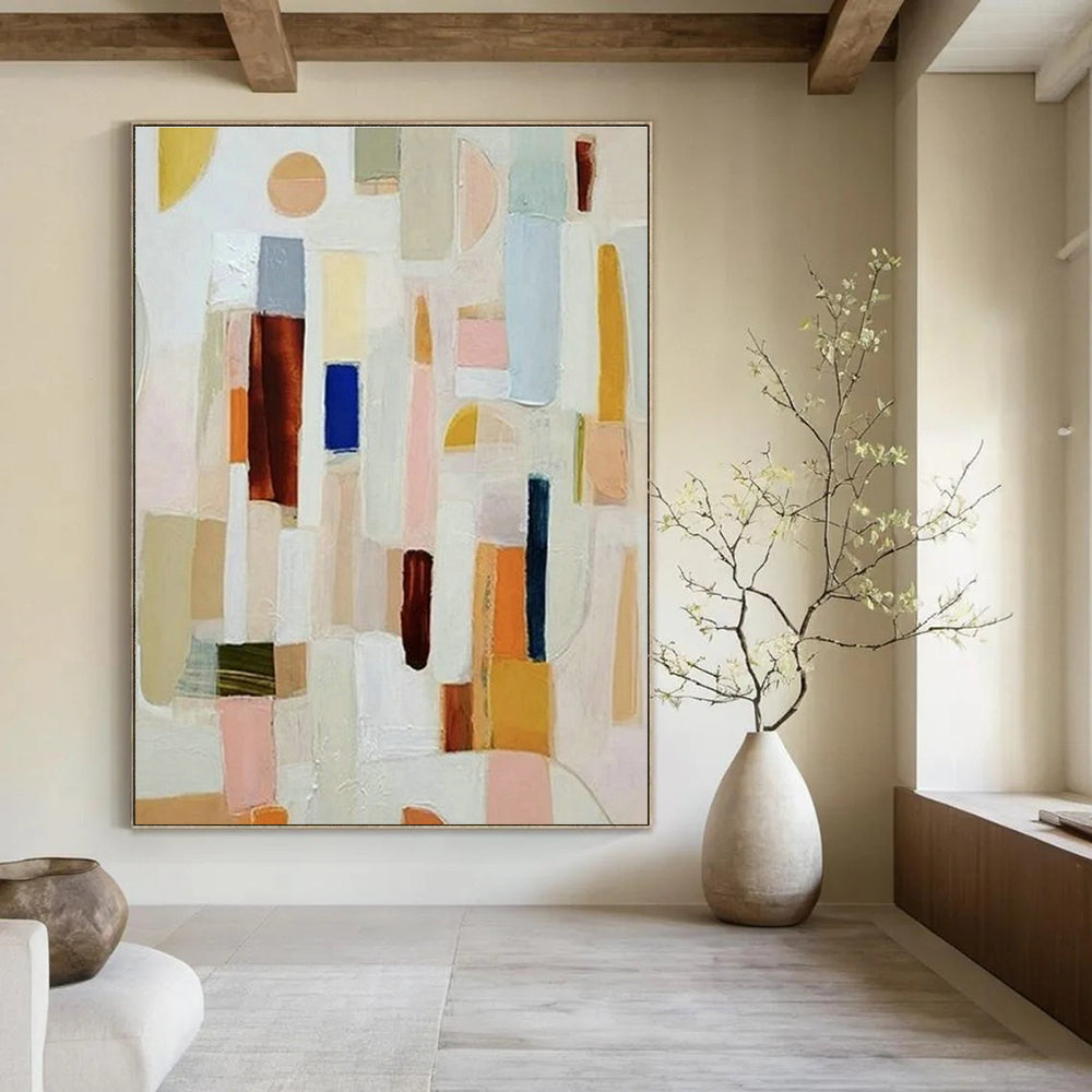 Custom Hand-Painted Abstract Wall Art for Bedroom and Dining Room DLZ1504