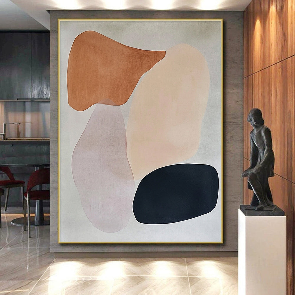 Earth - Toned Organic Shapes Abstract Painting GER851