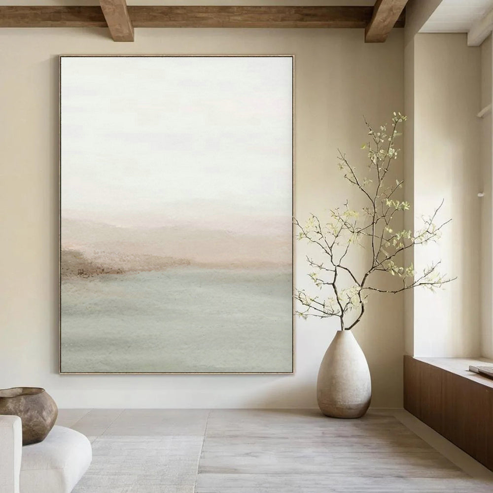 Vast Custom Abstract Canvases for Hallway Vaulted Ceilings & Cottage Living Room Bay Windows DLZ0726