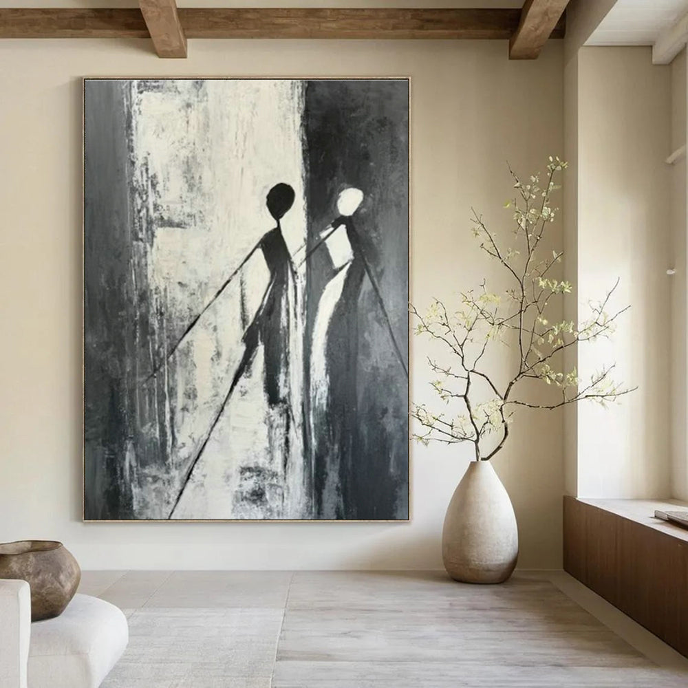 Oversized Hand - Painted Abstract Canvases for Dining Room and Office DLZ0628