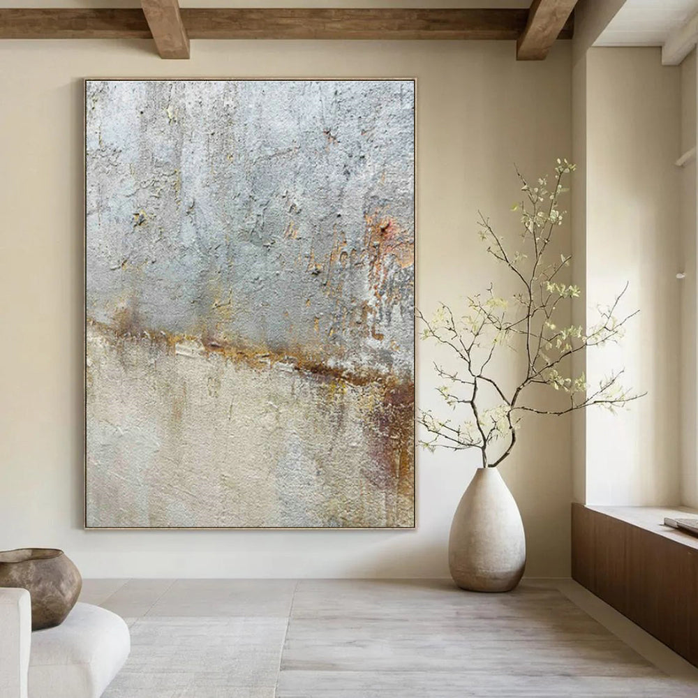 Ginormous Scale Custom-Sculpted Handmade Abstract Painting for Entryway & Cottage DLZ2208
