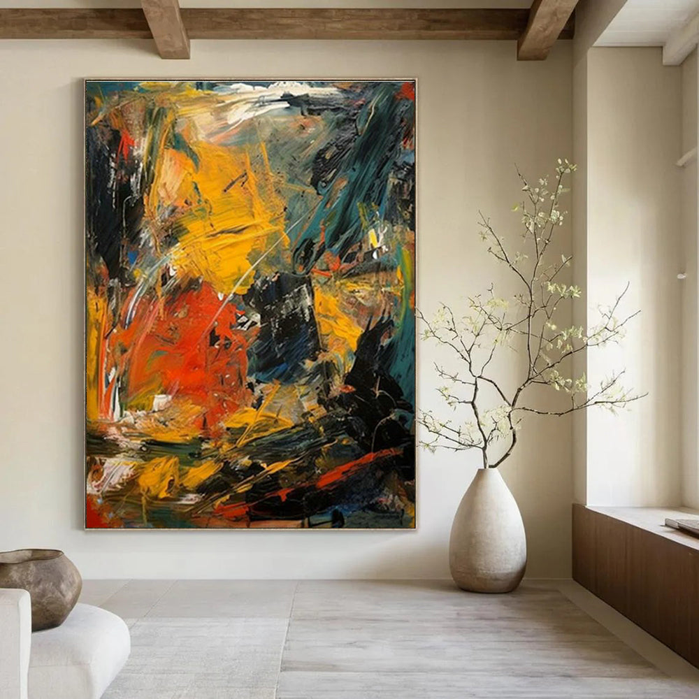 Customization of Large - sized Hand - Painted Abstract Paintings for Cottages, Bring Artistic Enjoyment DLZ0370