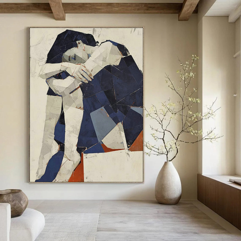 Extra - Large Custom Hand - Painted Abstracts for Cottage Living Room Fire Pits & Bedroom Terraces DLZ0592
