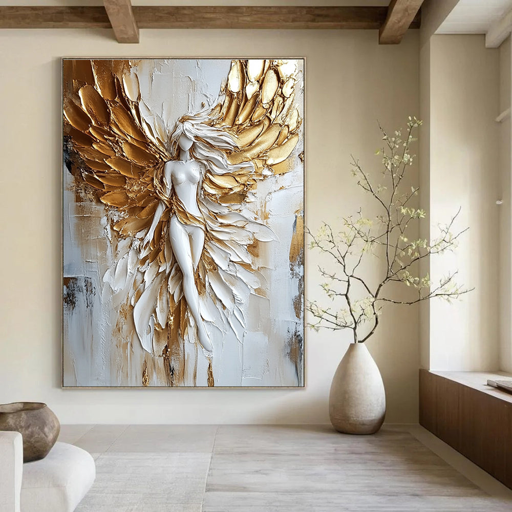 Abstract painting featuring white alliums with light purple accents on a soft greens and blues background, evoking a dreamy spring atmosphere.STSC1472