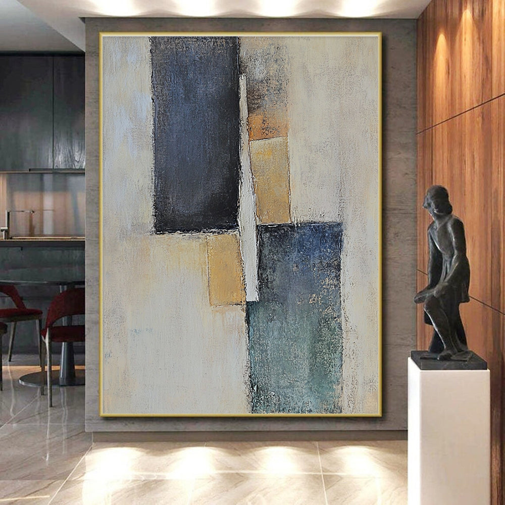 Earth - Toned Abstract Painting with Subtle Layers GER147