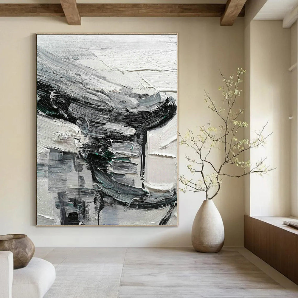 Large Handcrafted Abstract Painting for Dining Room & Entryway DLZ1304