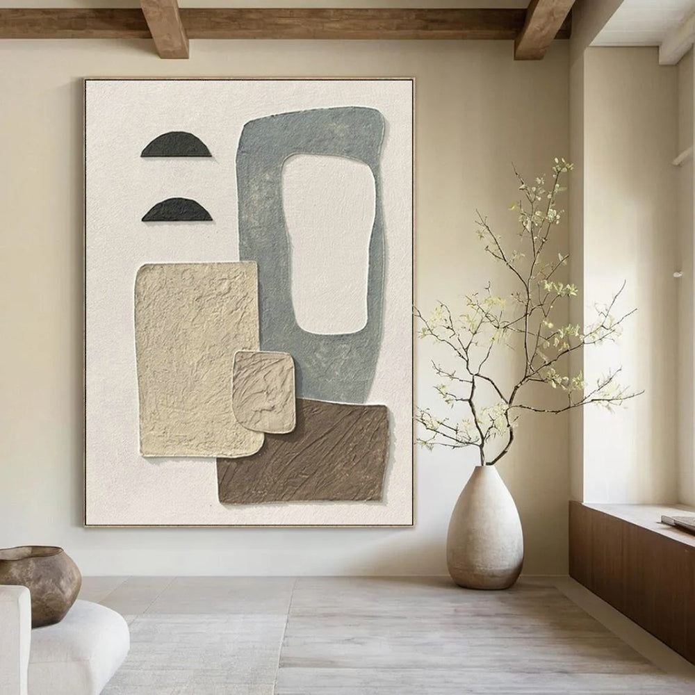Custom Hand-Painted Abstract Canvas for Living Room and Office DLZ1524