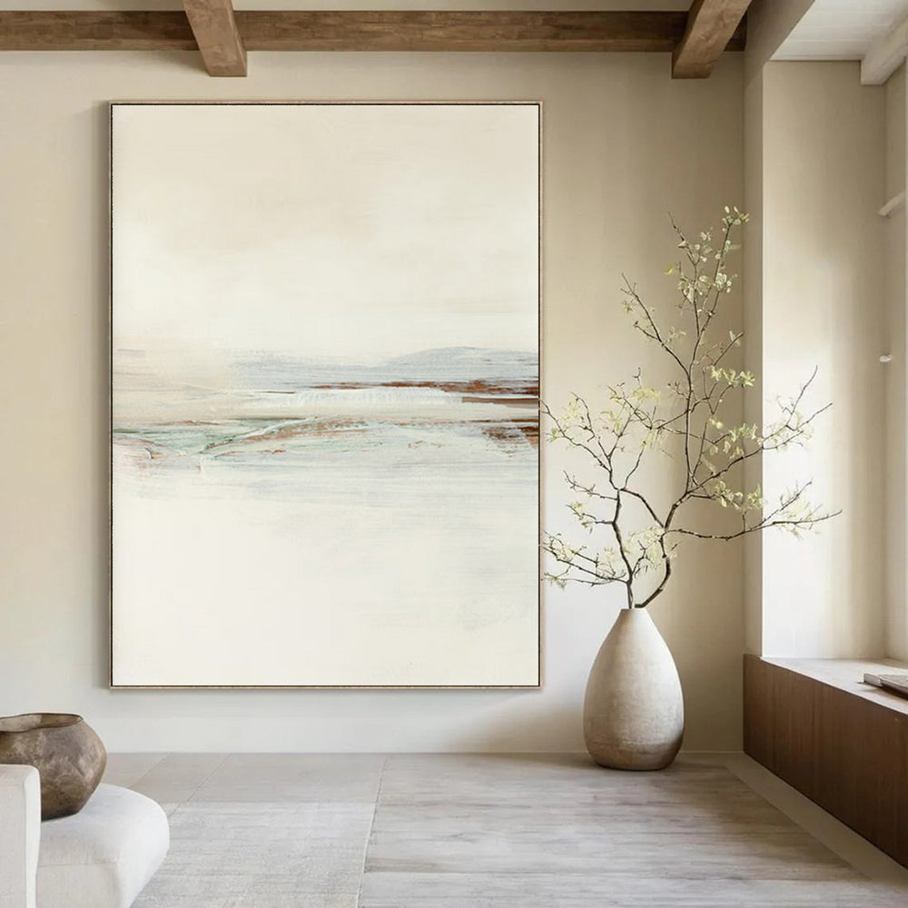 Neutral Tones Coastal Hues Abstract Painting ADGE224