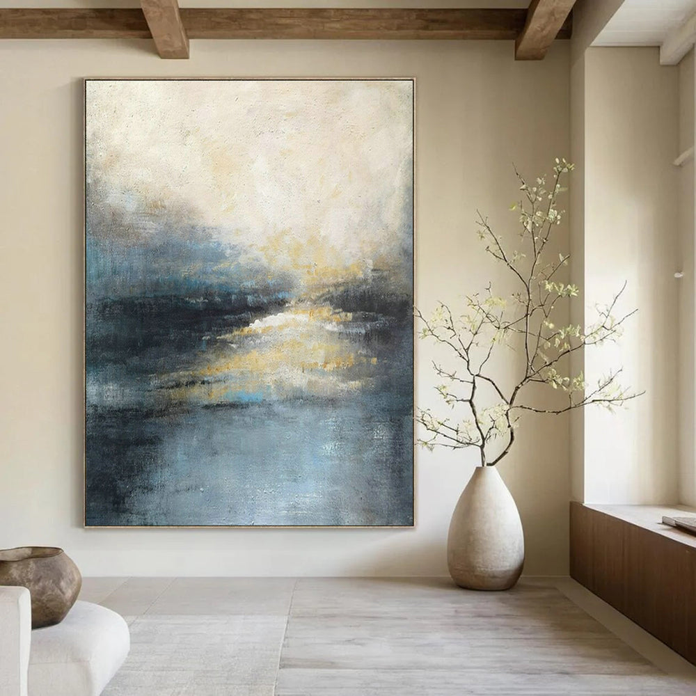 Stupendous Custom-Sized Handmade Abstract Canvas Art for Cottages & Entryway DLZ2072