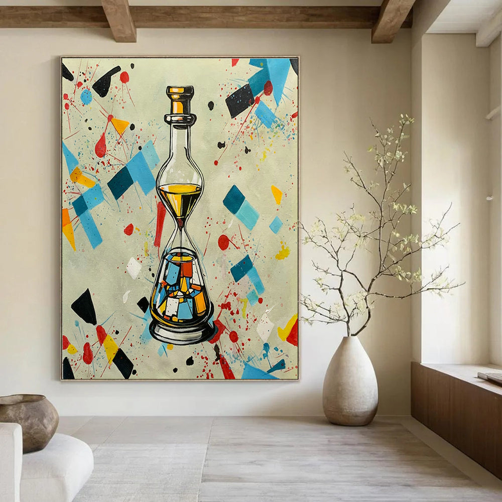 Custom Hand-Painted Abstract Wall Art for Bedroom and Cottage Office DLZ1594
