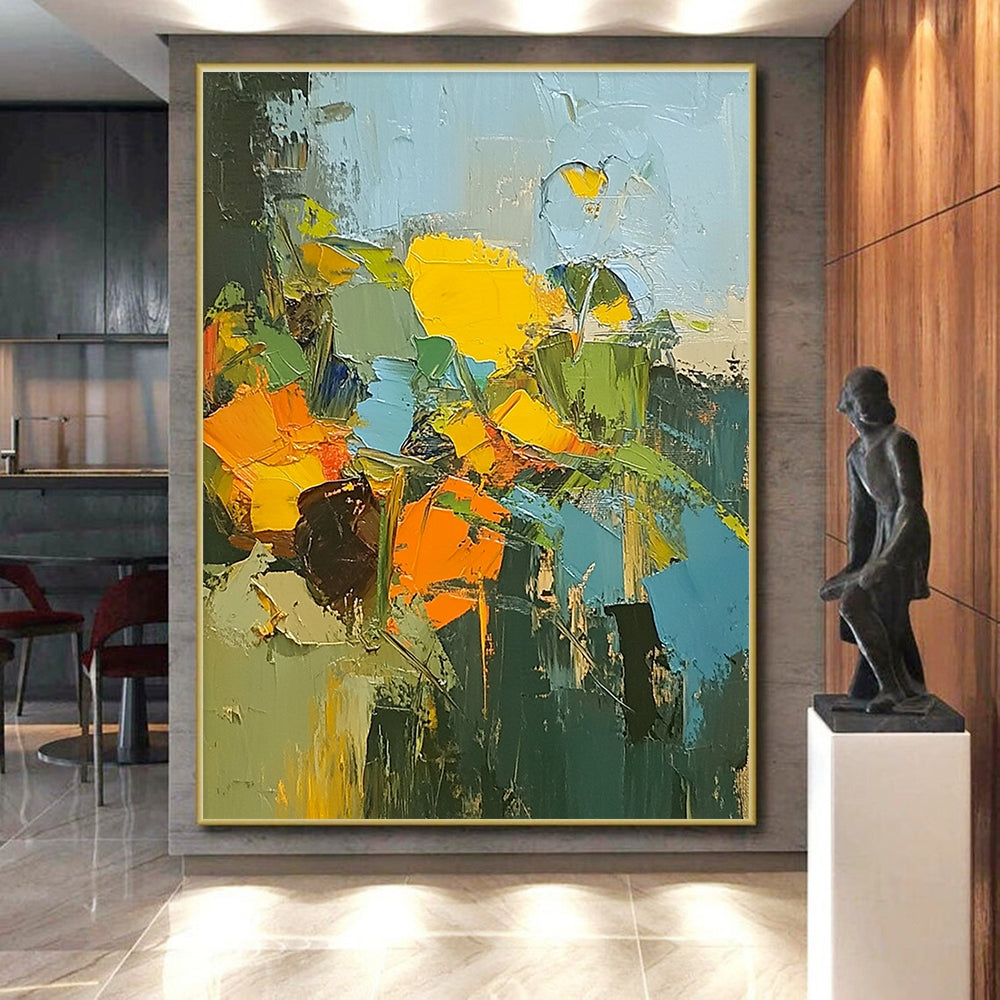 Colorful Abstract Flower Bouquet Painting GER614