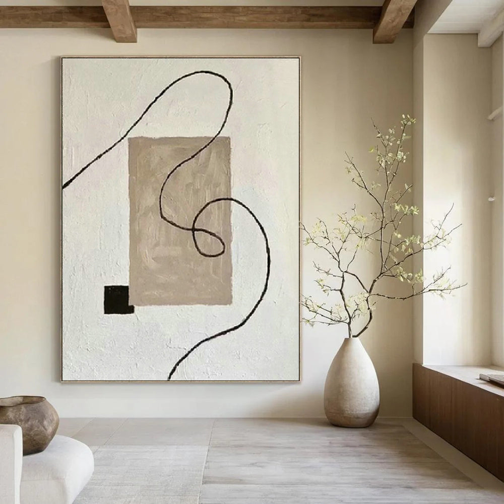 Hand - Painted Large Custom Abstract Work for Hallway & Dining Room DLZ1334