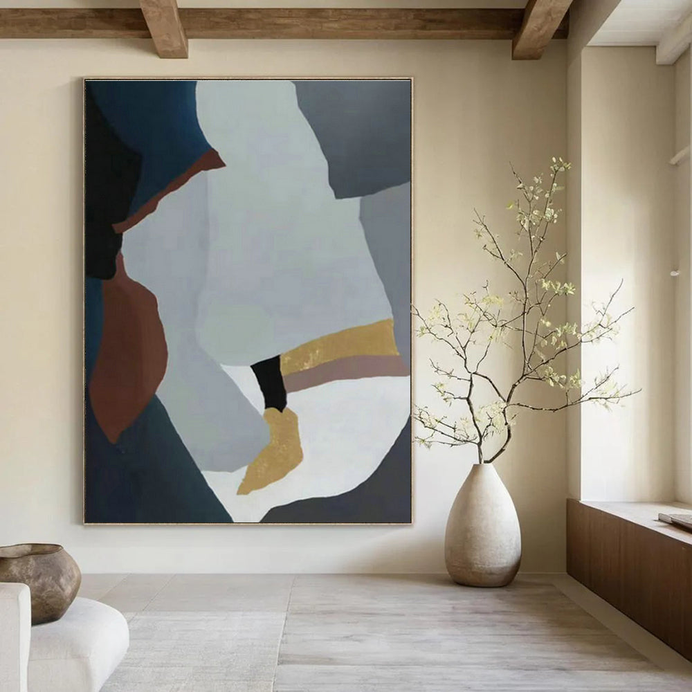 Oversized Custom Abstract Paintings for Hallway & Cottage Living Room DLZ0565