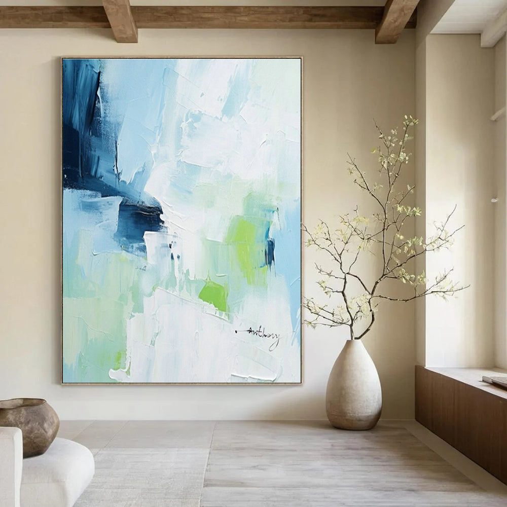 Handmade Abstract Wall Art for Cottage Office & Bedroom DLZ1649