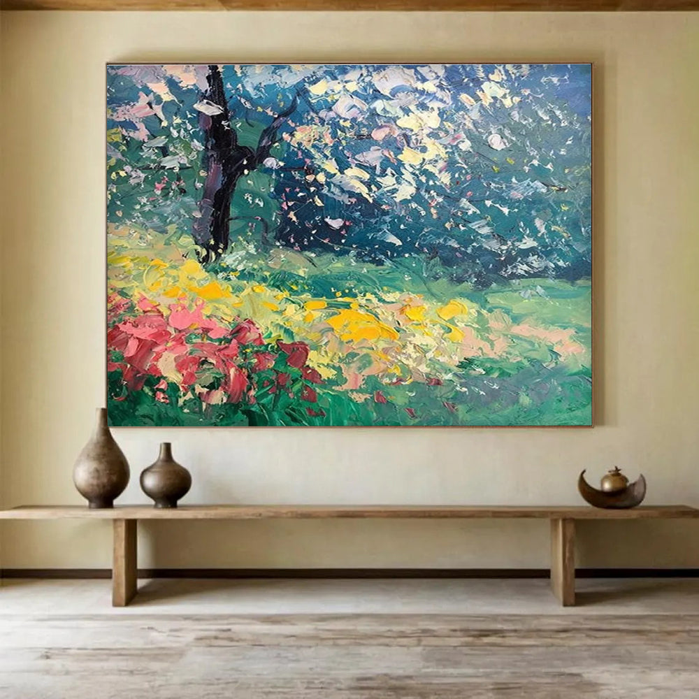 Colorful Spring Garden Abstract Painting THY464