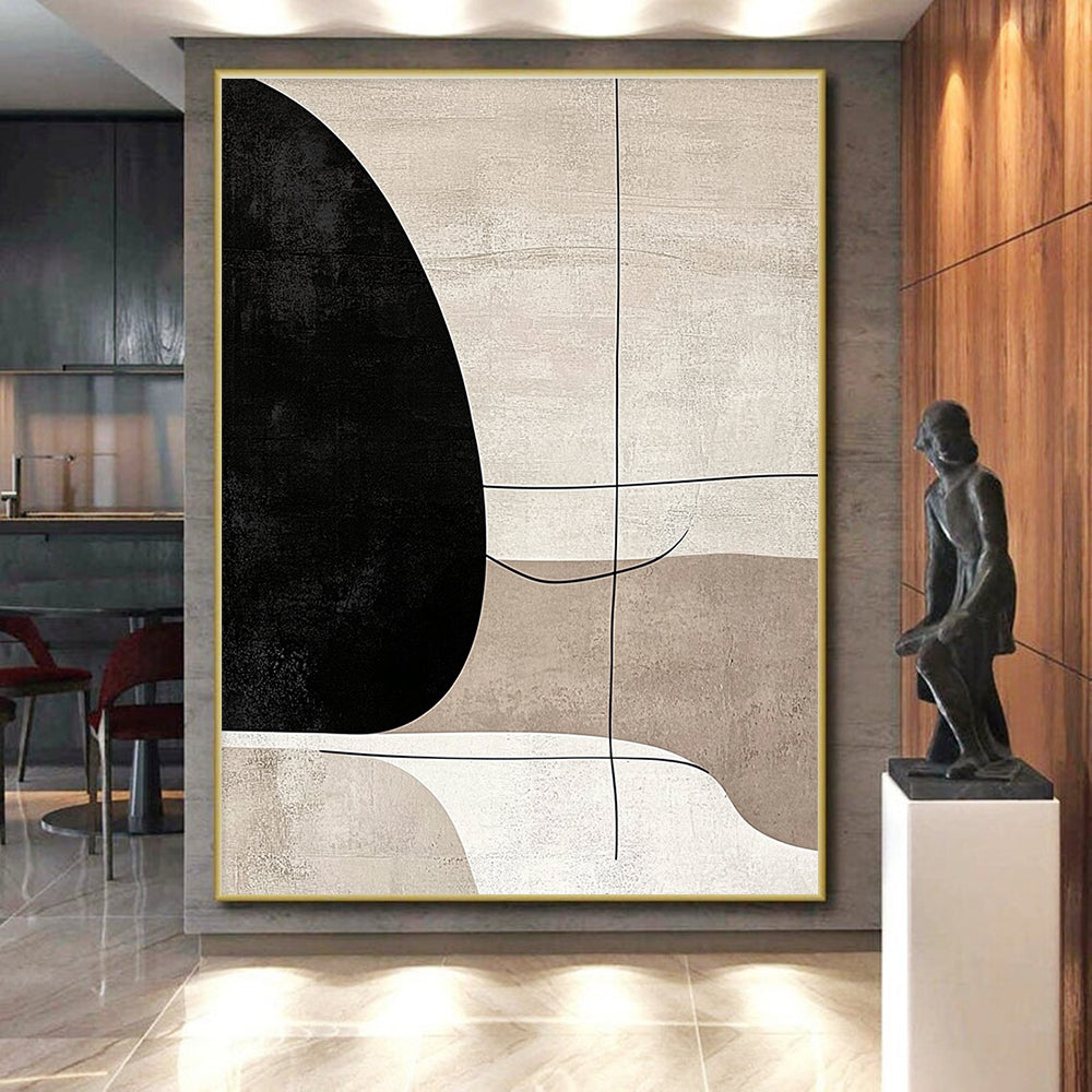 Minimalist Abstract Painting with Geometric Shapes GER418