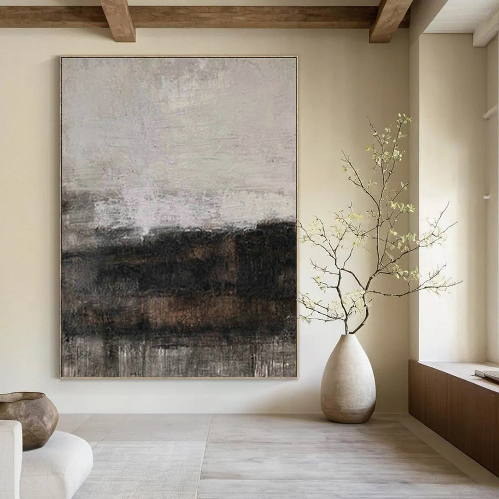 Oversized Custom Handmade Abstract Painting for Cottage Office Standing Desk Wall and Bedroom Yoga Mat Storage Niche DLZ1880